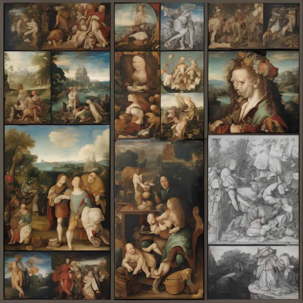 Λάδι ζωγραφική, τεχνική και ιστορία σε πίνακες με κλασική τέχνη και λεπτομερείς αποτυπώσεις.